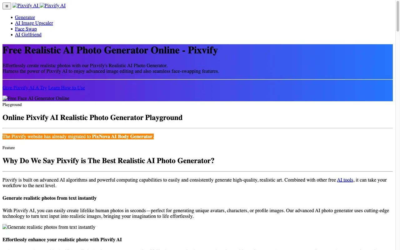 Pixvify AI — preview screenshot