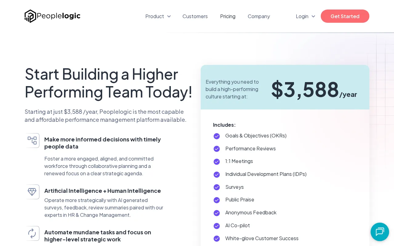 Peoplelogic — pricing page