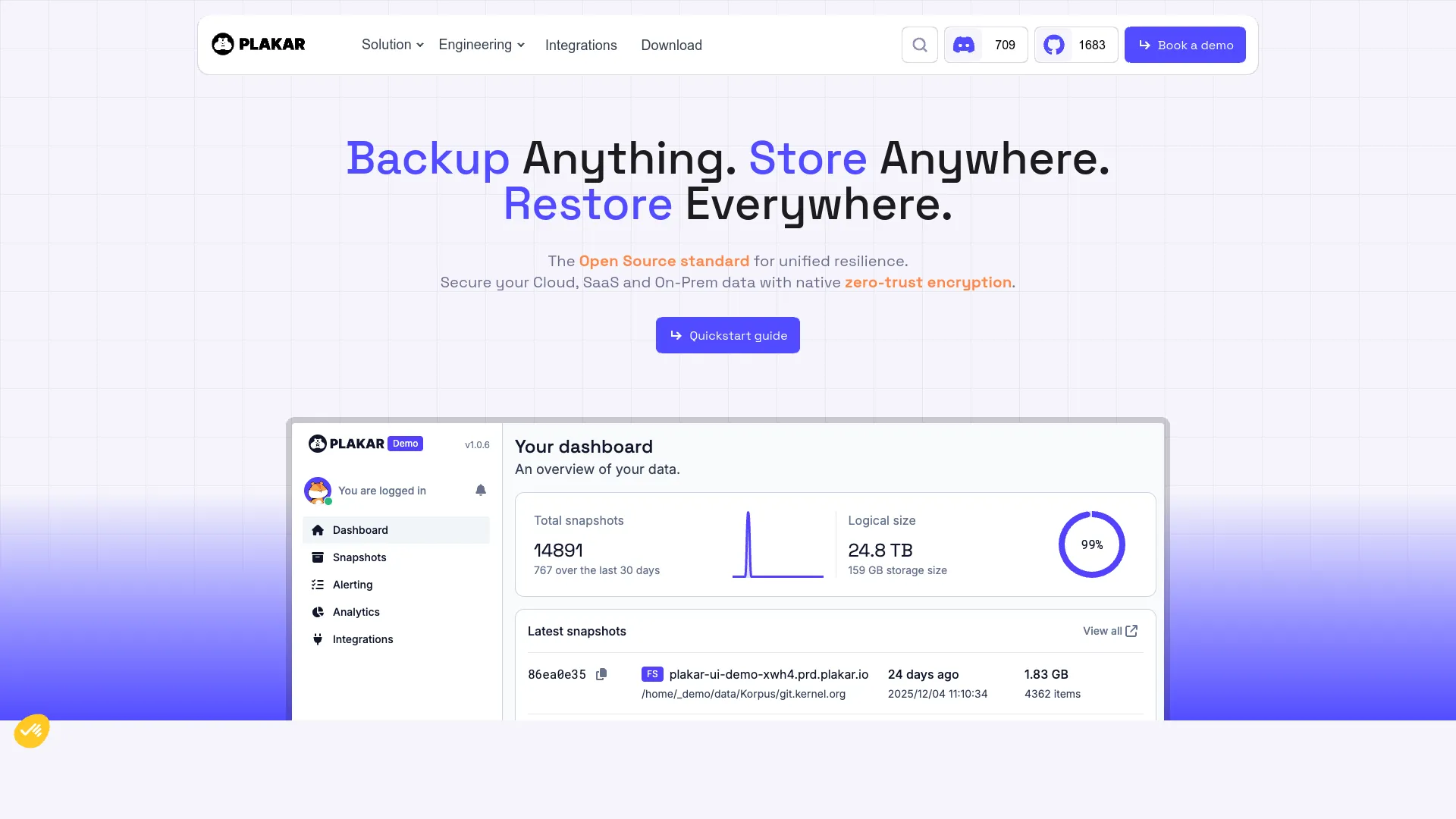 Plakar — preview screenshot