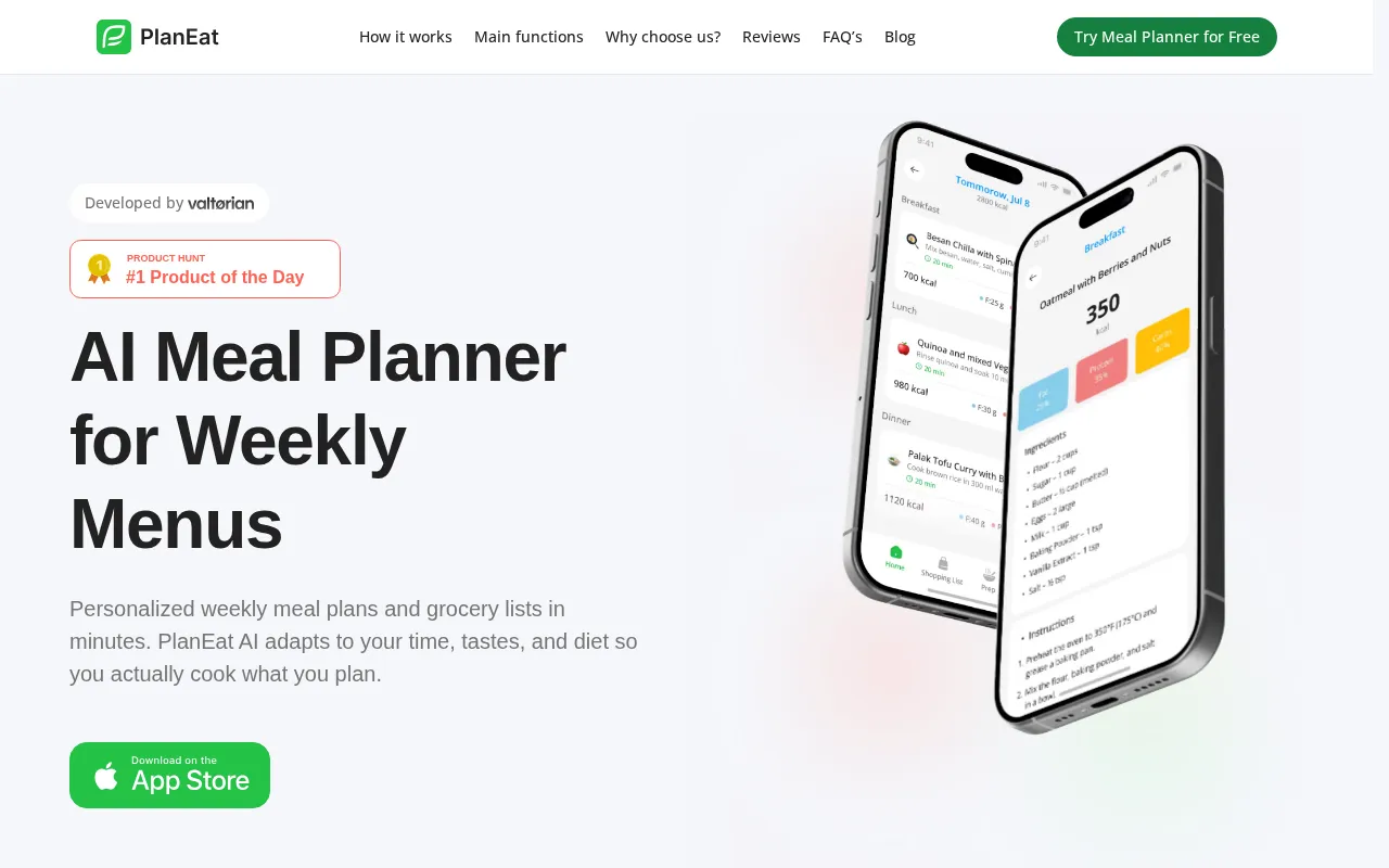 PlanEat AI — preview screenshot