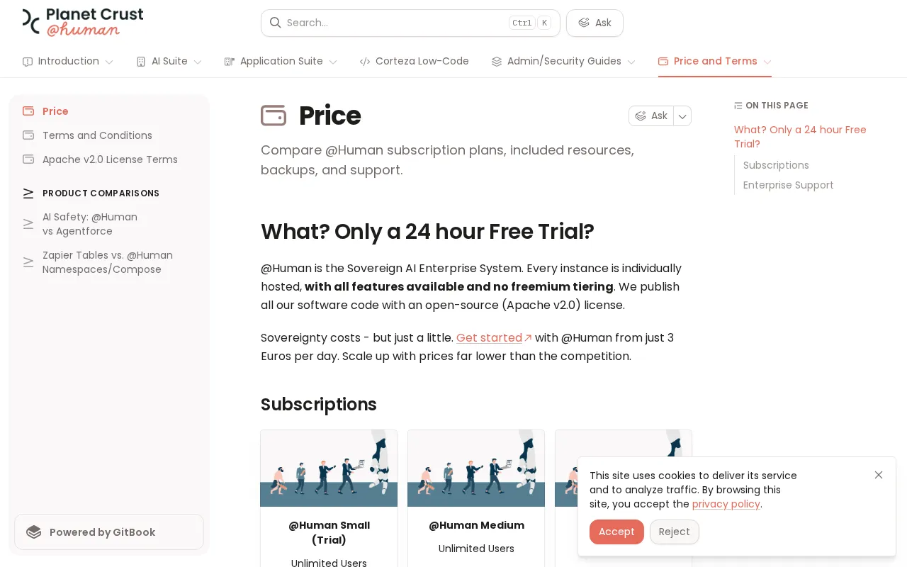 Planet Crust — pricing page
