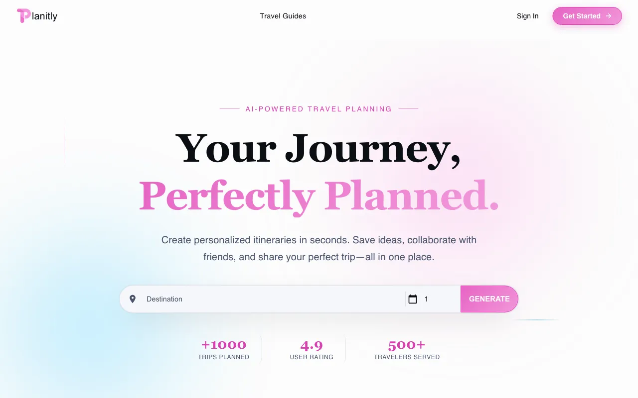 Planitly — preview screenshot
