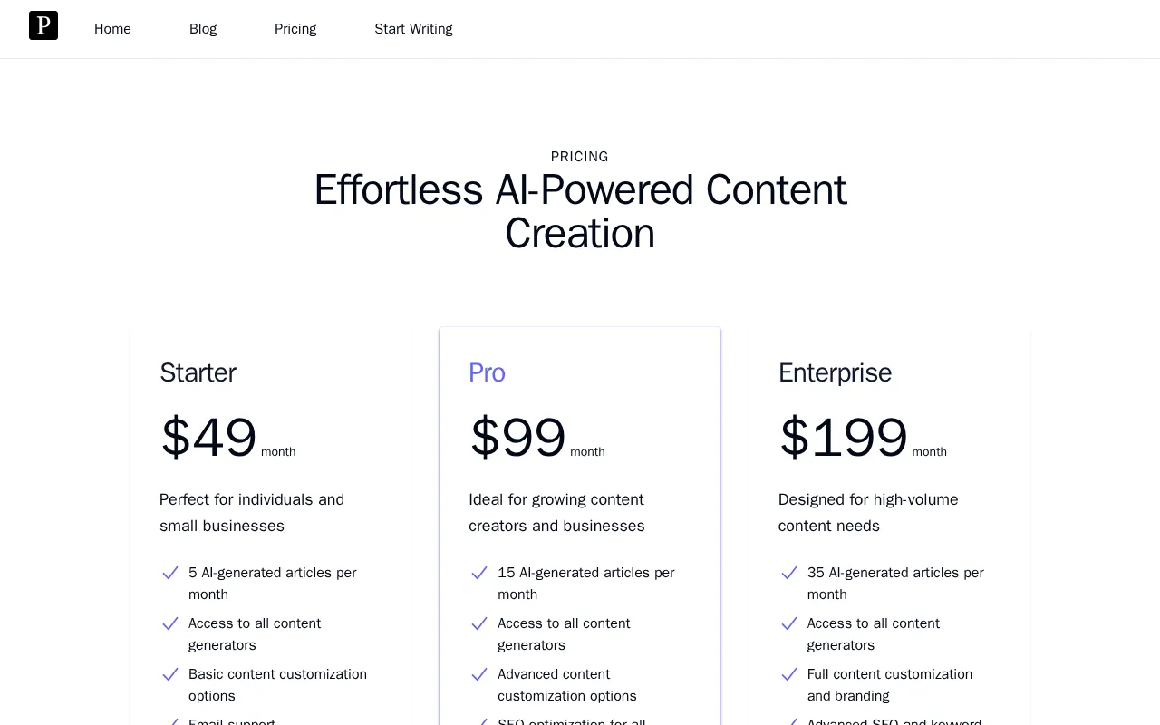 Platen.ai — pricing page