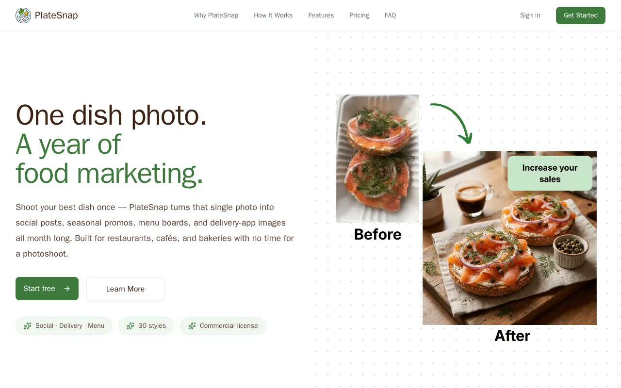 PlateSnap — preview screenshot