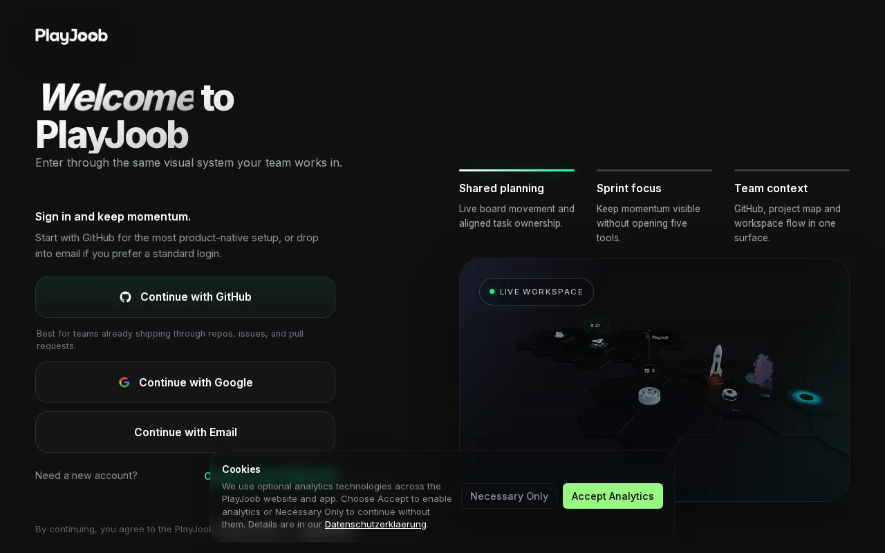PlayJoob — pricing page