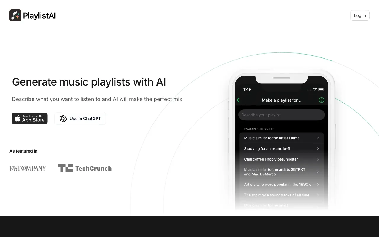 PlaylistAI — preview screenshot