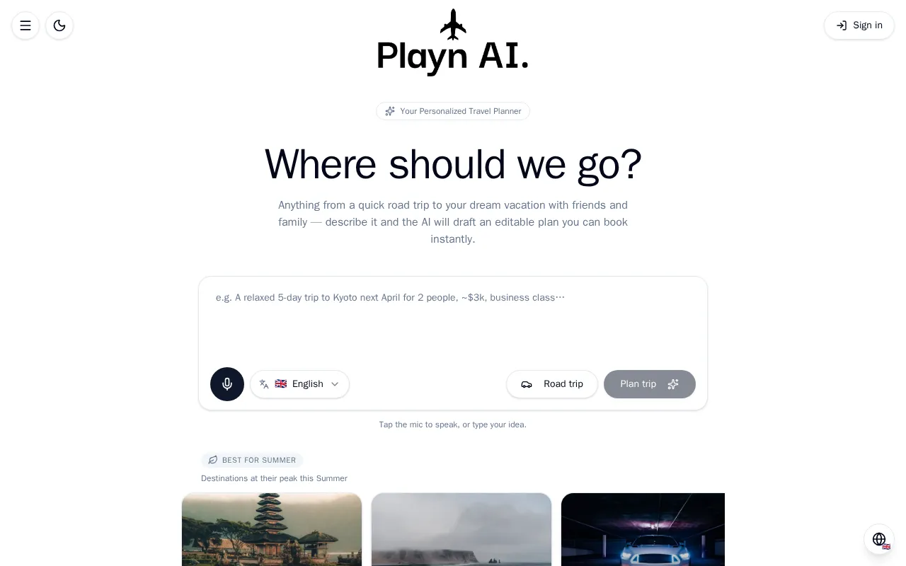 Playn AI — preview screenshot