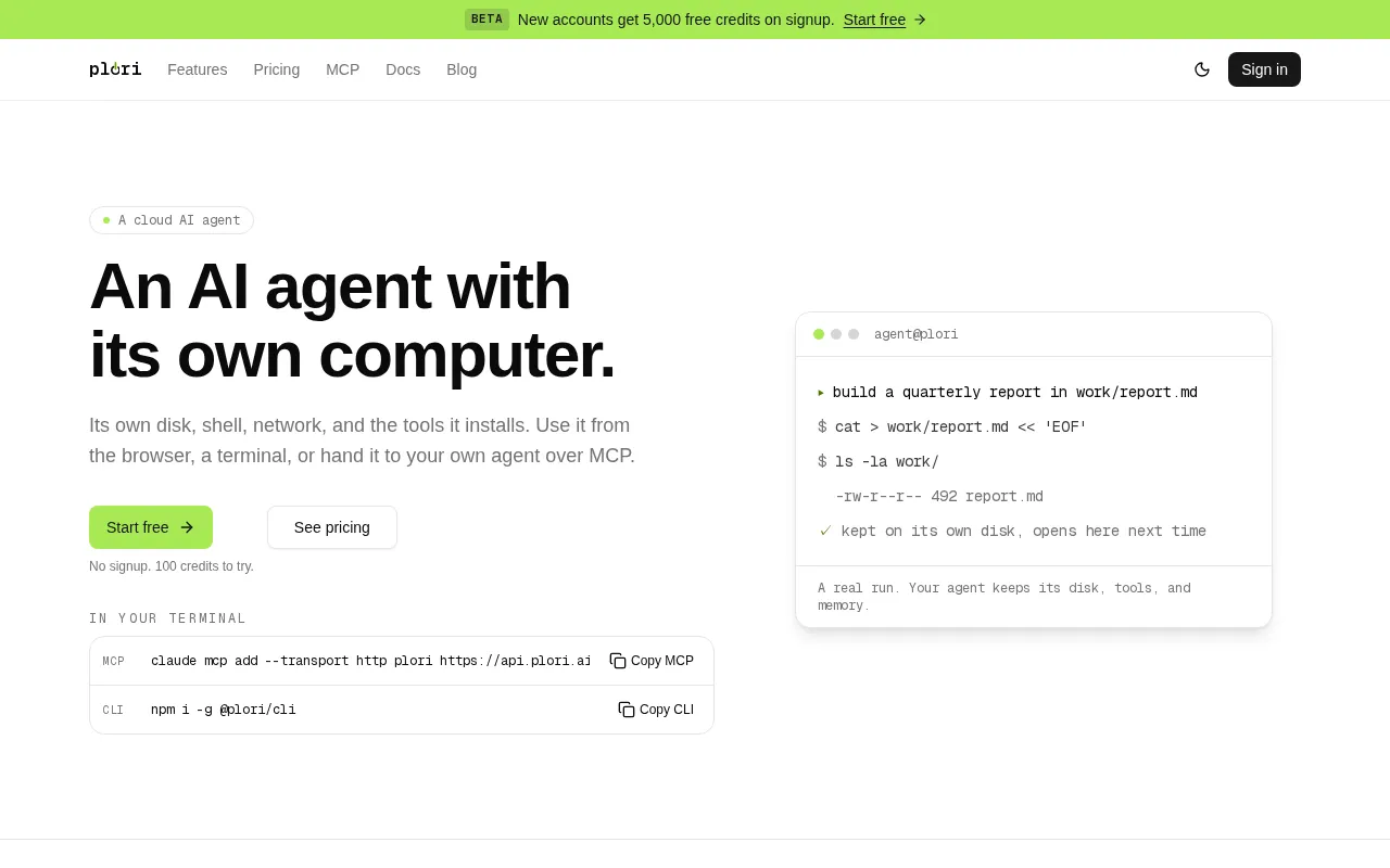 Plori AI — preview screenshot