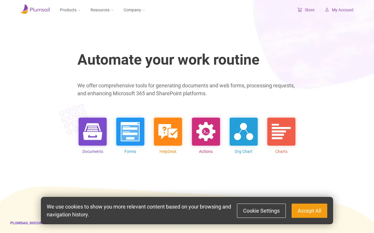 Plumsail — preview screenshot