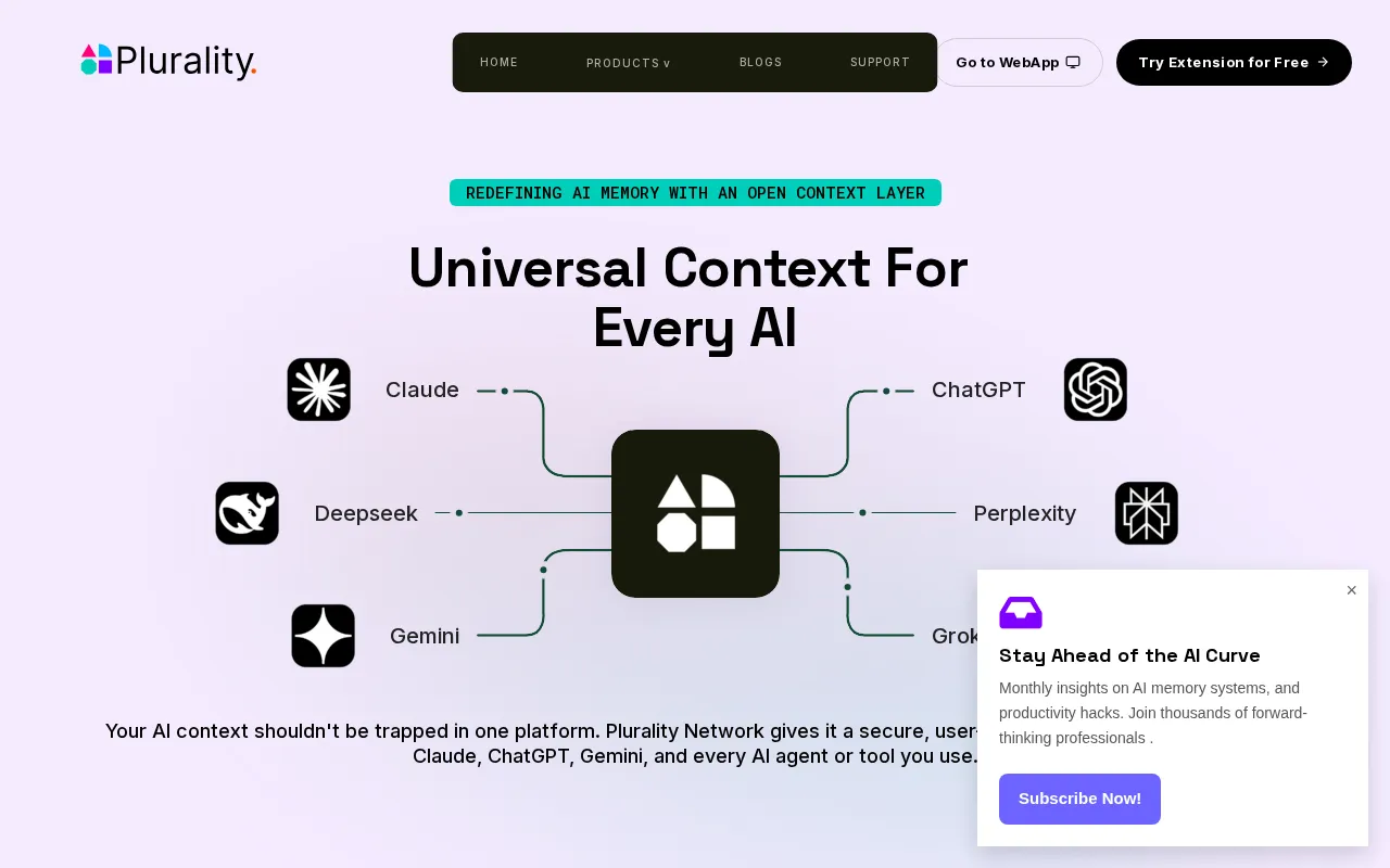 Plurality Network — pricing page