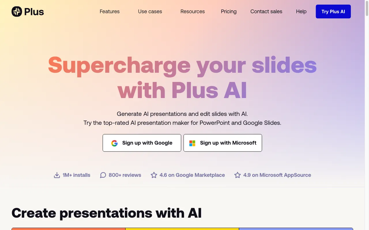 Plus AI — preview screenshot