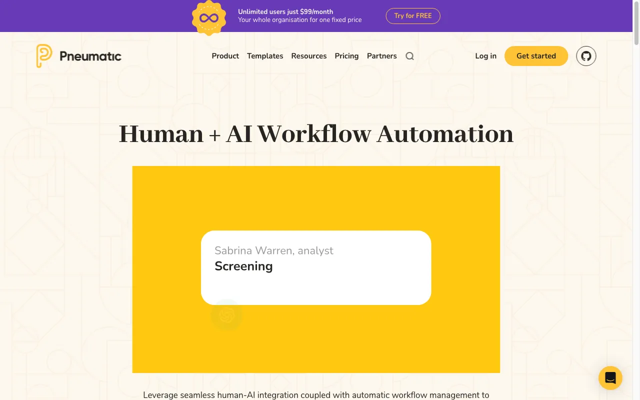 Pneumatic Workflow — preview screenshot
