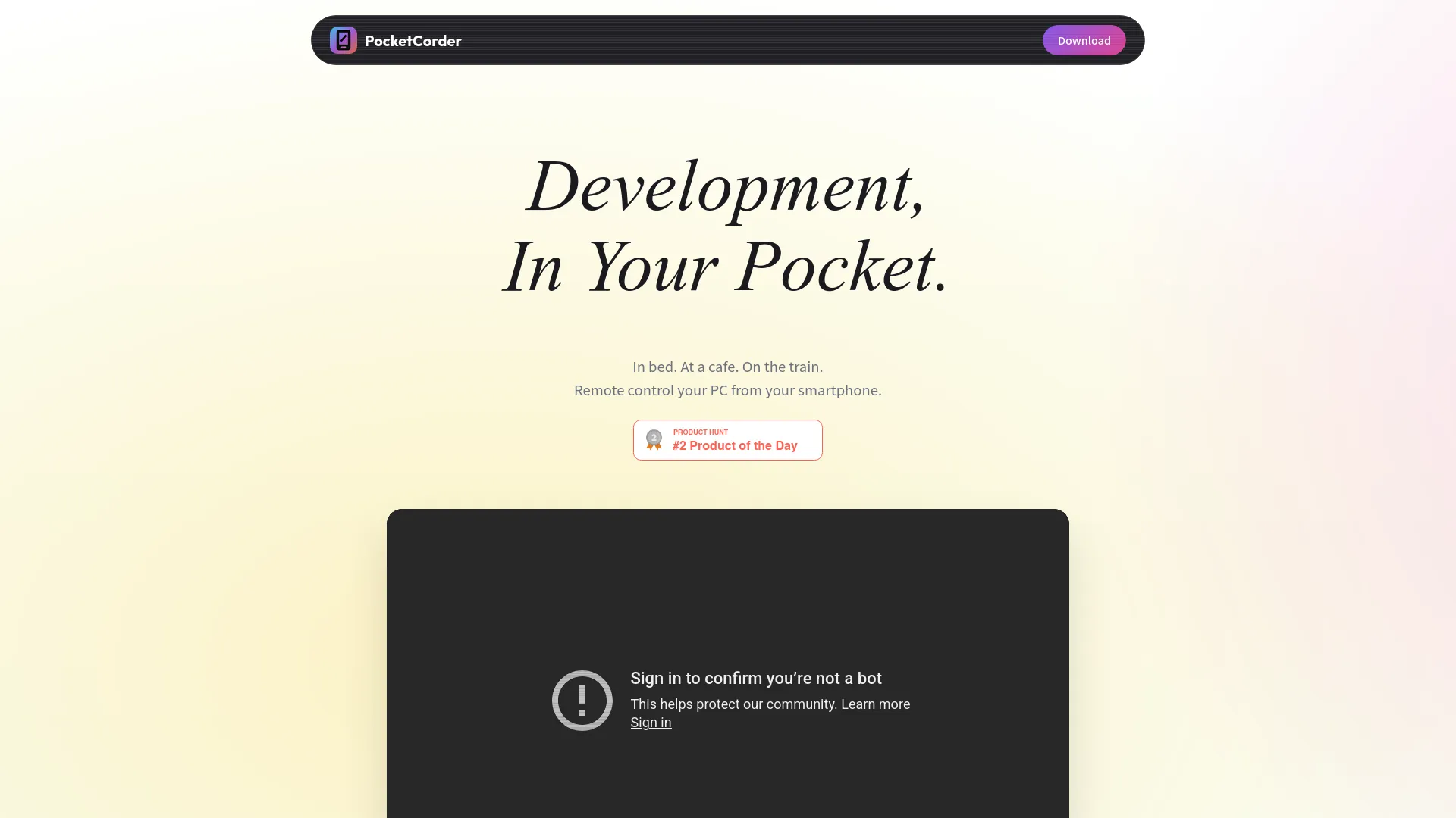 PocketCorder — preview screenshot
