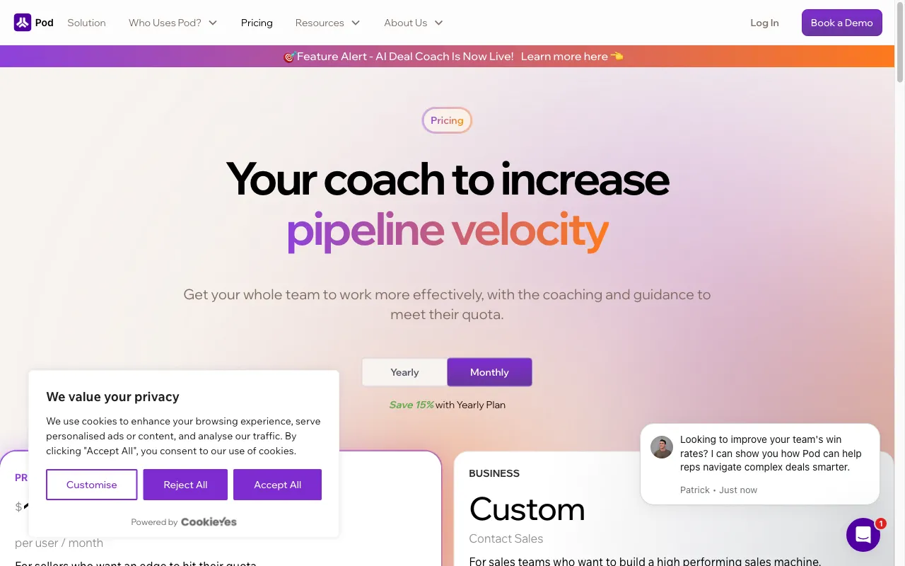 Pod — pricing page
