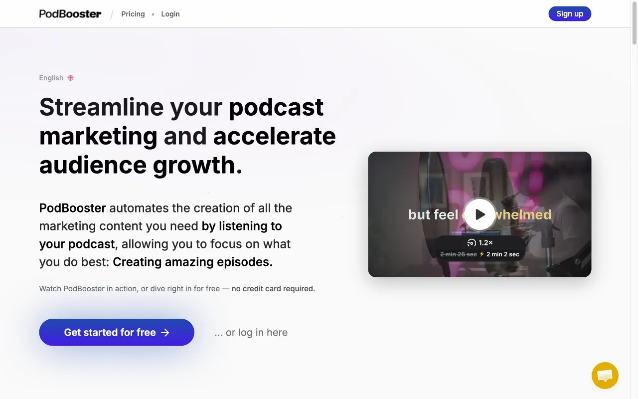 PodBooster — preview screenshot