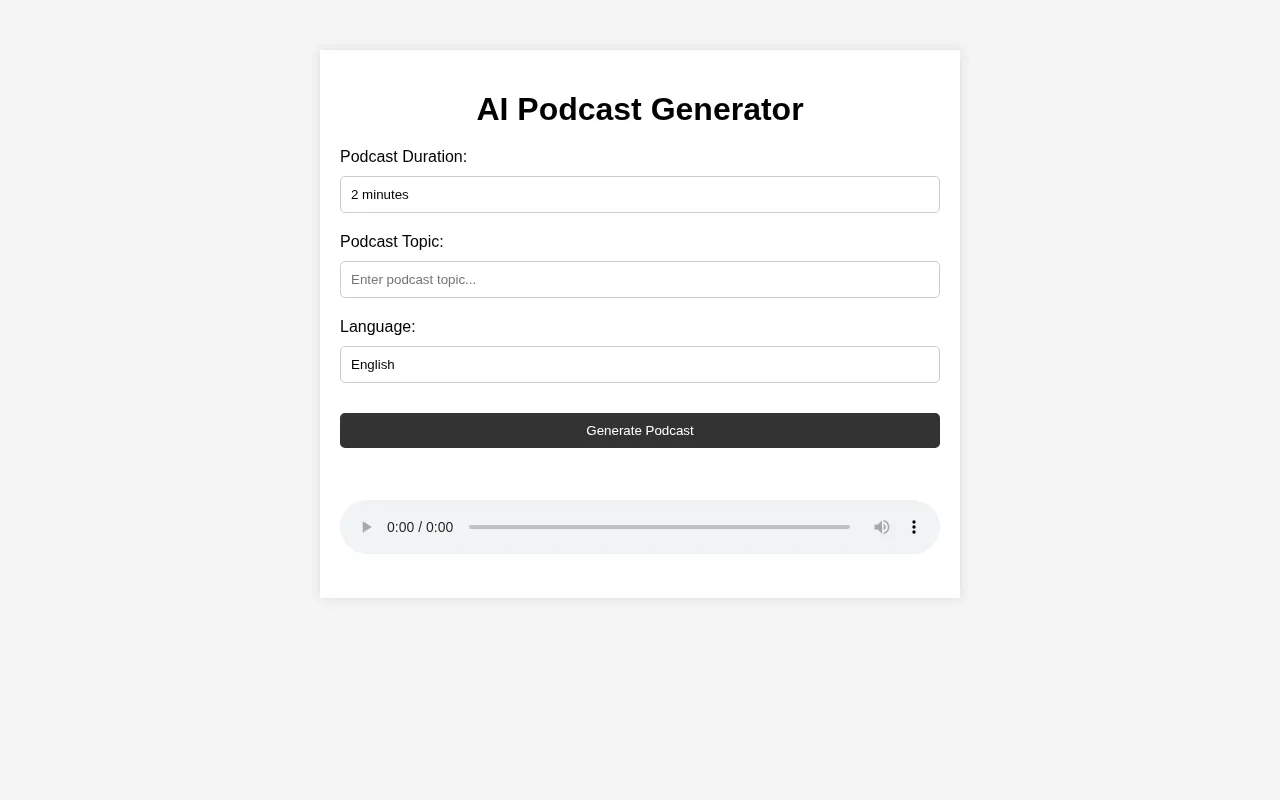 Podcast AI — preview screenshot