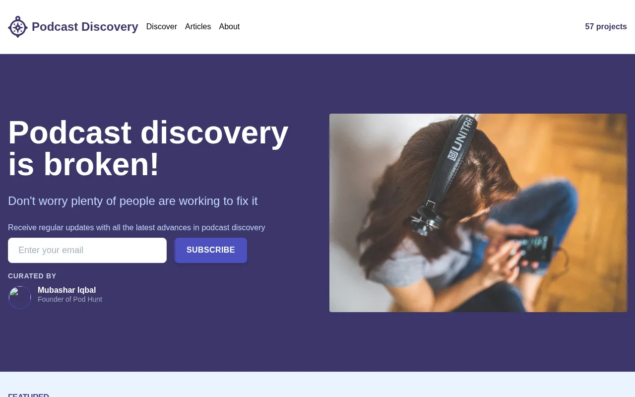 Podcast Discovery — pricing page