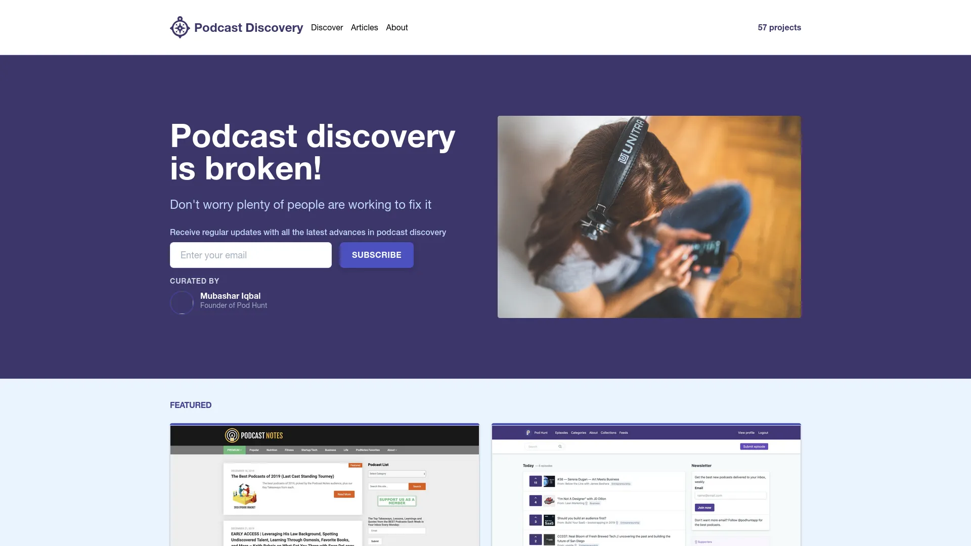 Podcast Discovery — preview screenshot