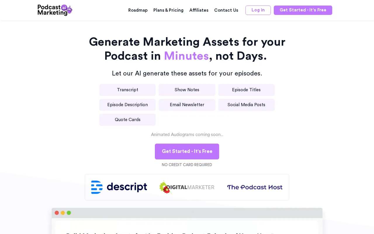 Podcast Marketing AI — preview screenshot