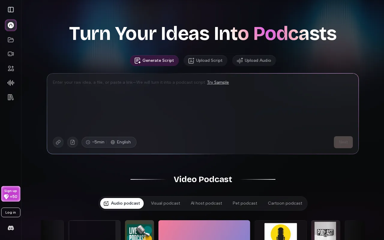 PodcastorAI — preview screenshot