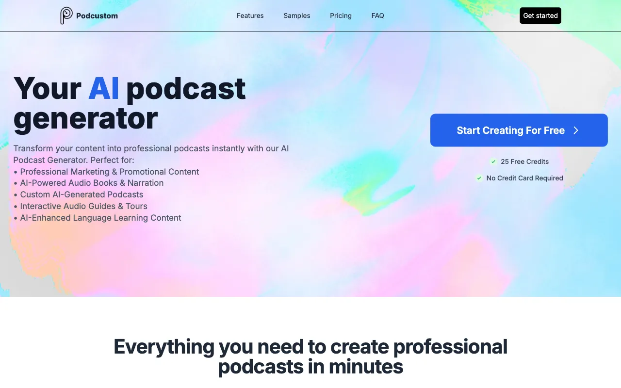 Podcustom — preview screenshot