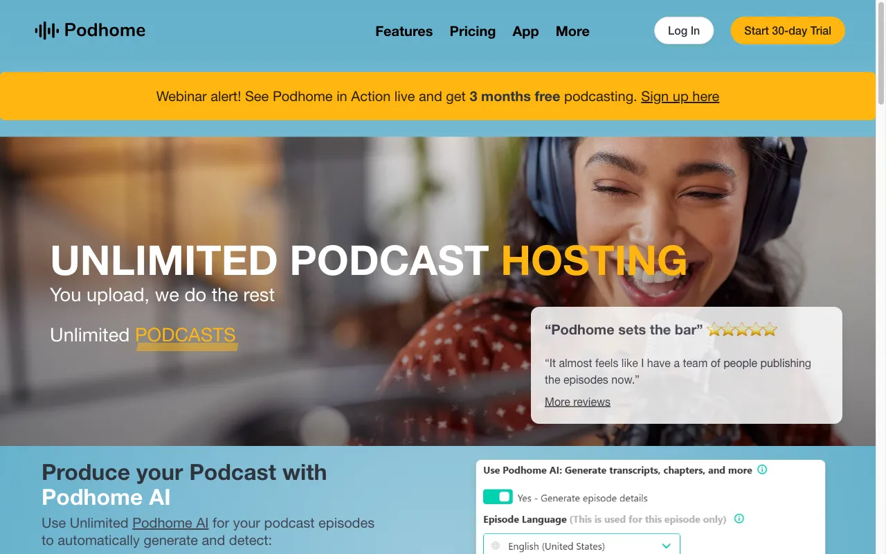 Podhome — preview screenshot