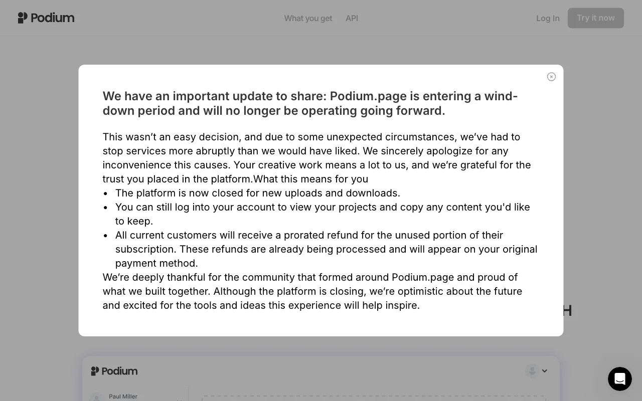Podium — preview screenshot