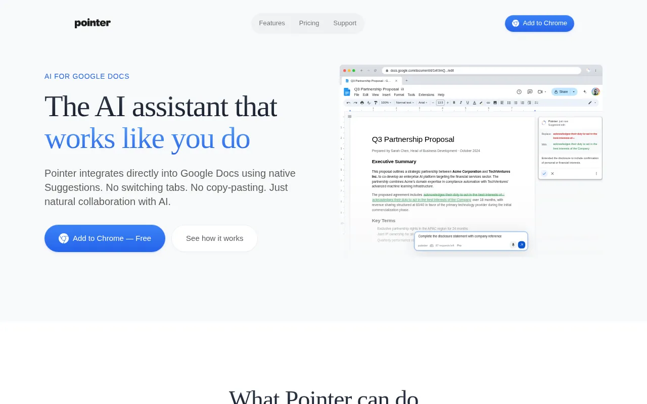Pointer — preview screenshot