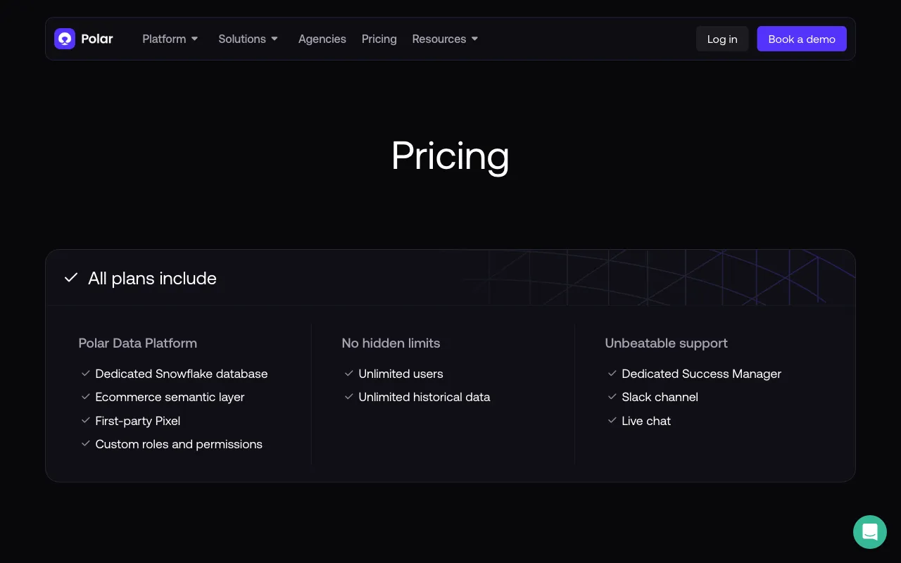 Polar — pricing page