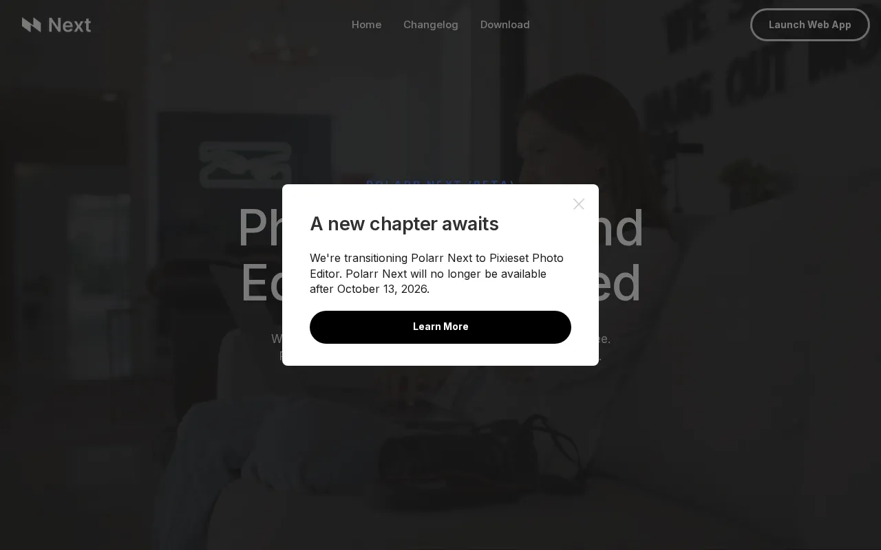 Polarr Next — preview screenshot