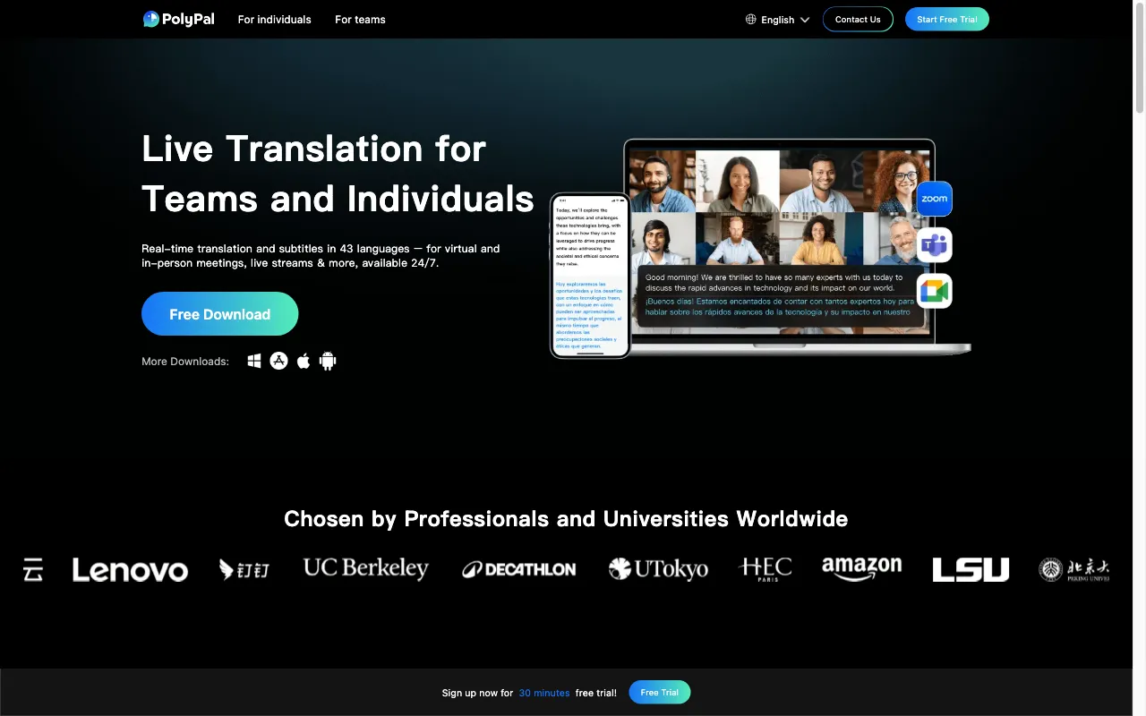 PolyPal Live Translator — preview screenshot