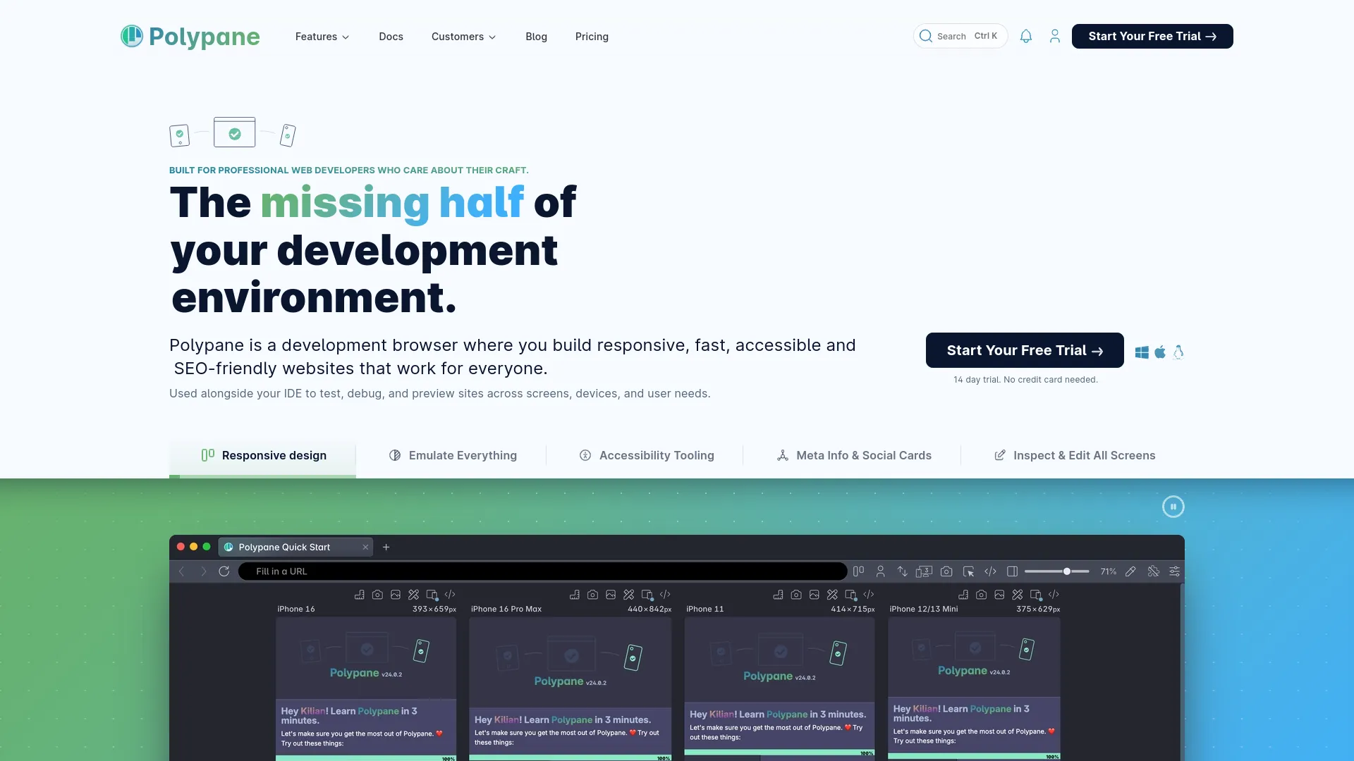Polypane — preview screenshot