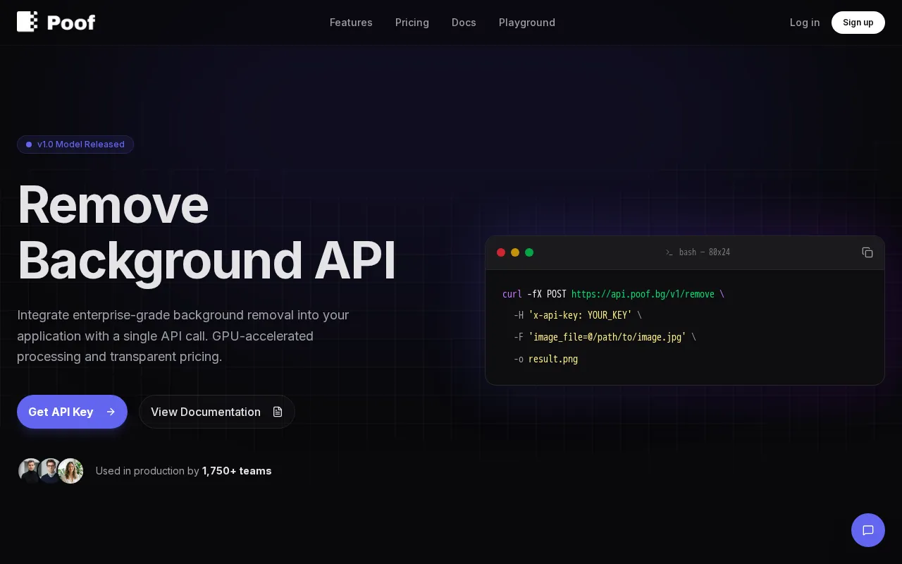 Poof — preview screenshot