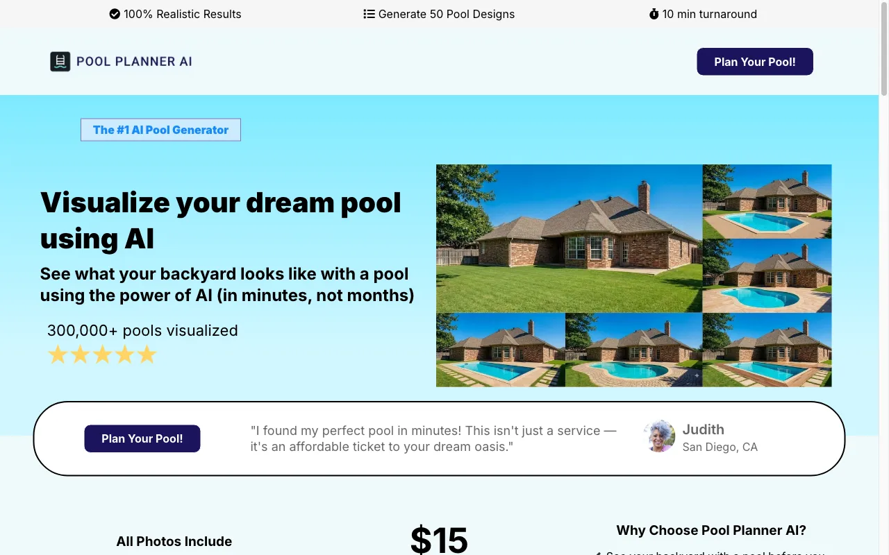 Pool Planner AI — preview screenshot