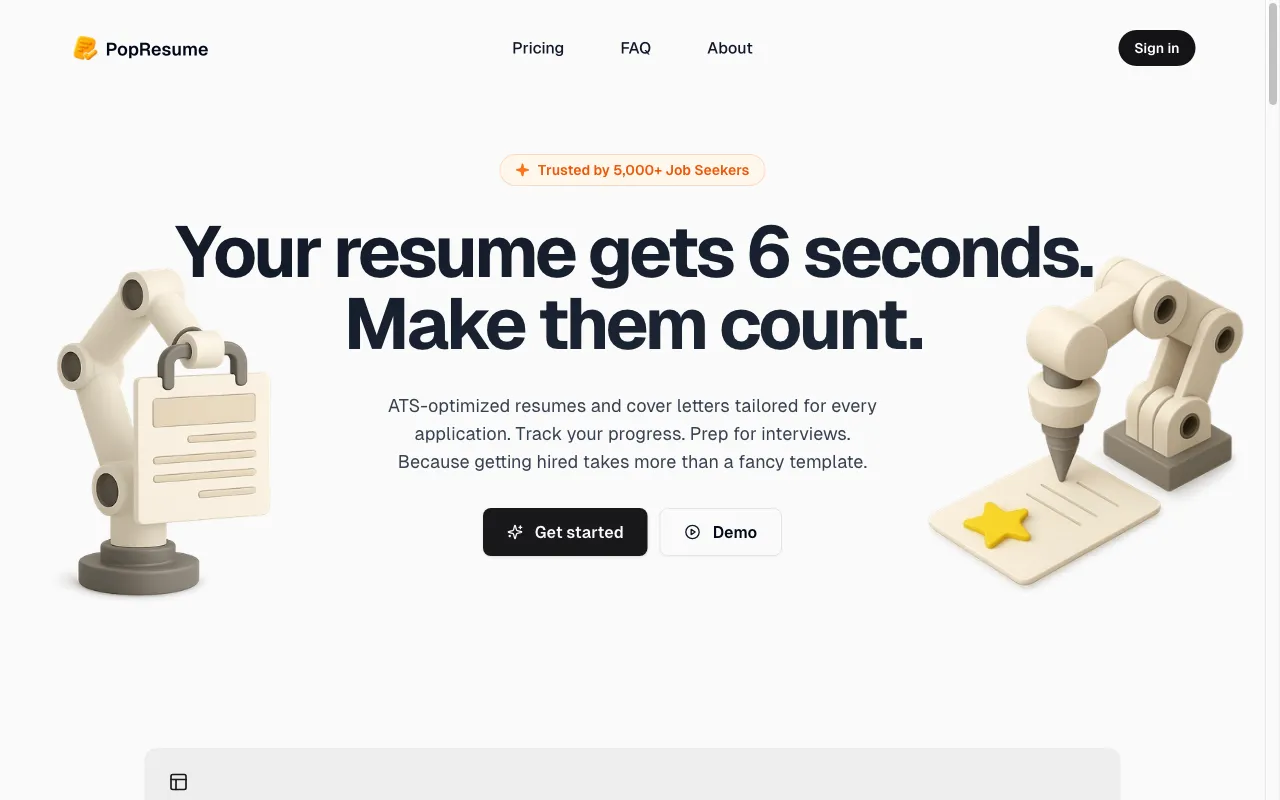 PopResume — preview screenshot