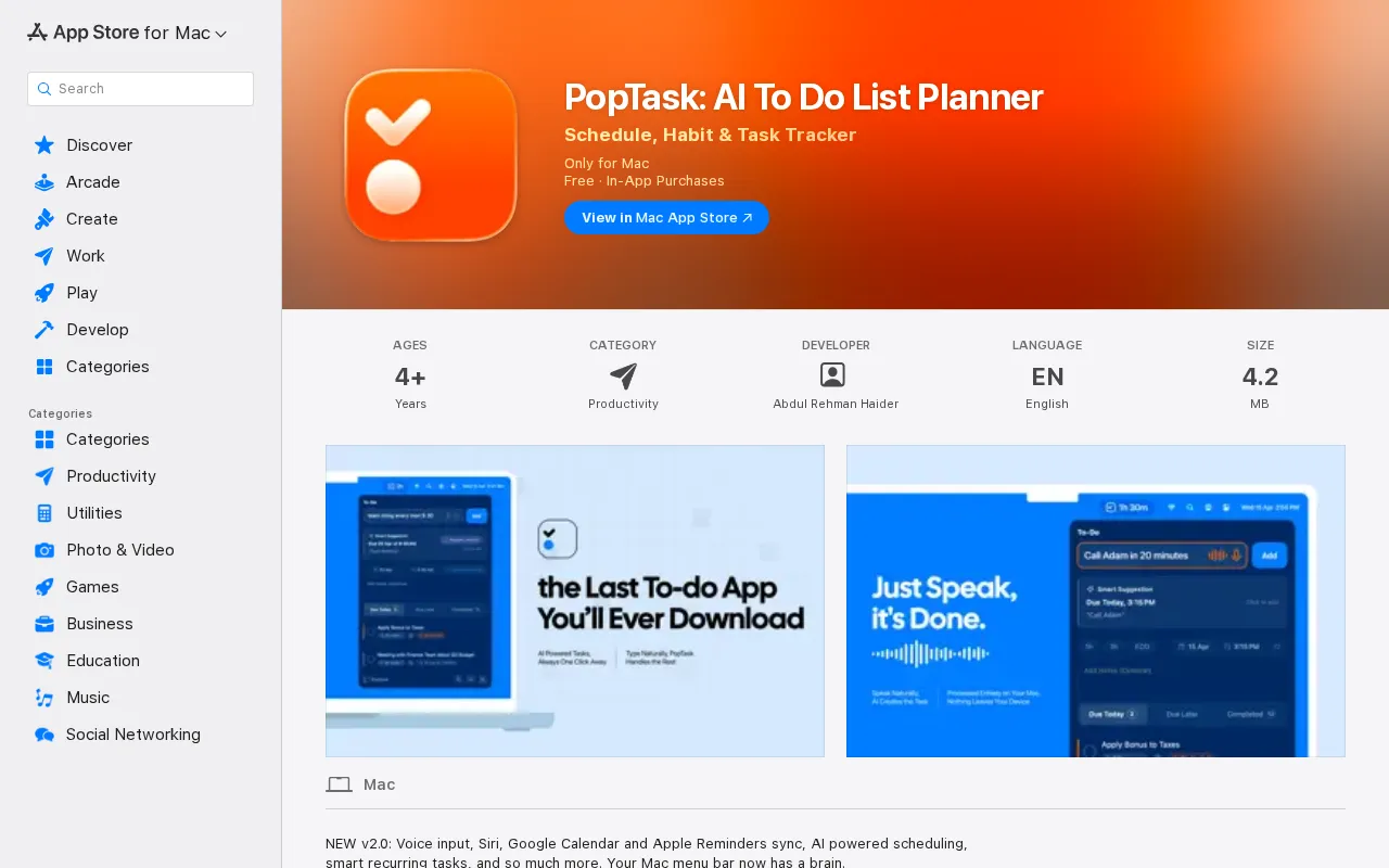 PopTask — pricing page