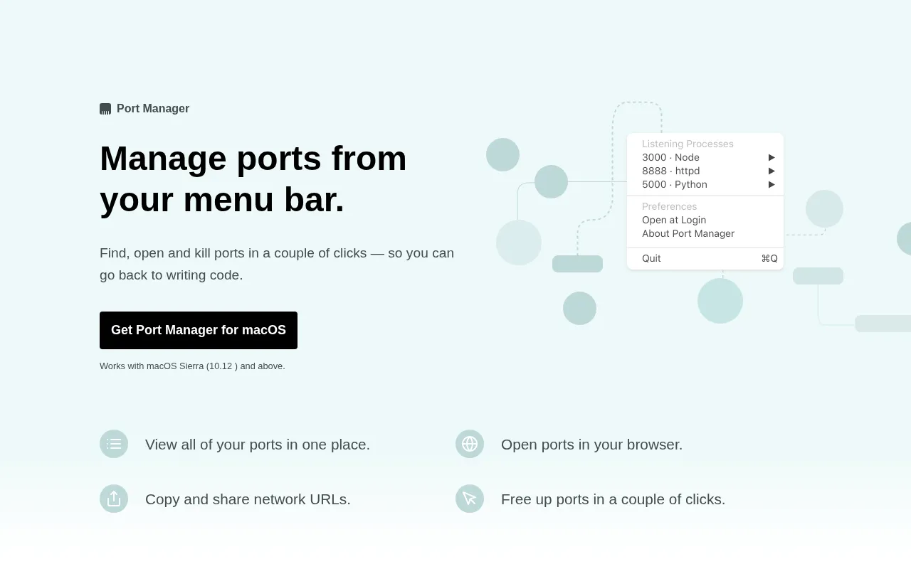 Port Manager — preview screenshot