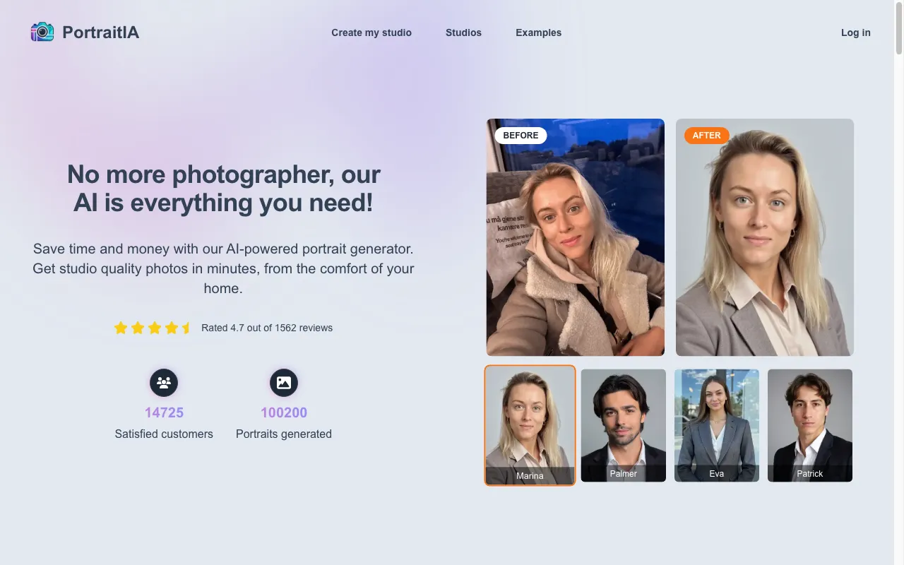 PortraitIA — preview screenshot