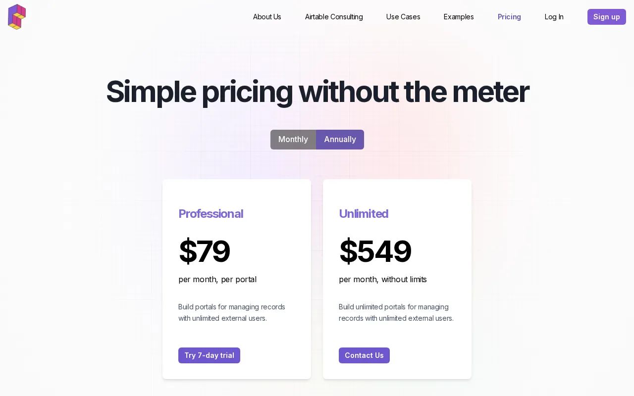 Pory — pricing page