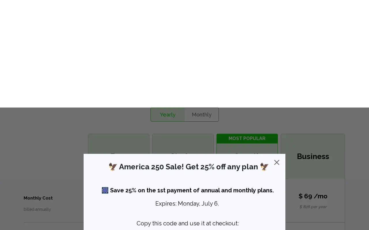 Post Planner — pricing page