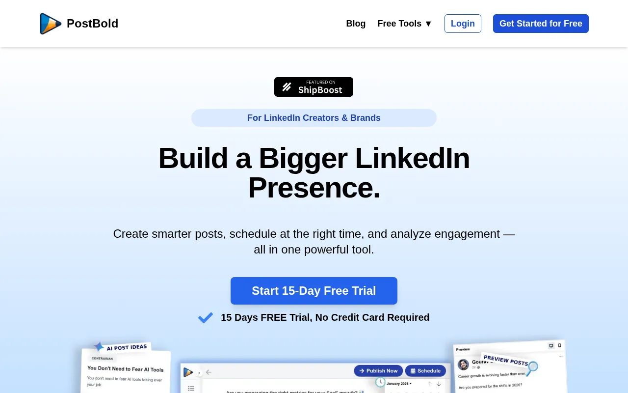 Postbold — preview screenshot