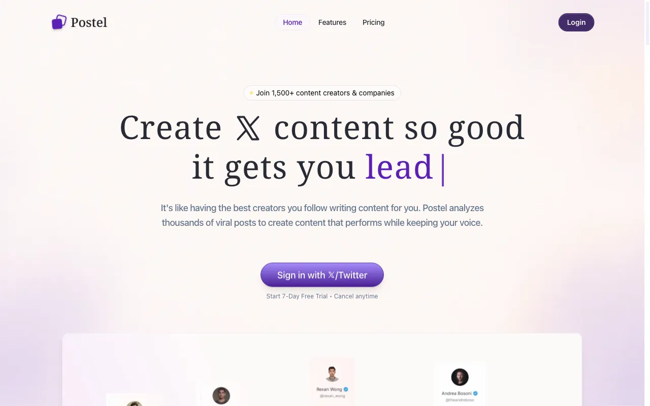 Postel — preview screenshot