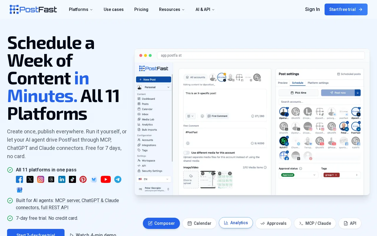 Postfa — preview screenshot