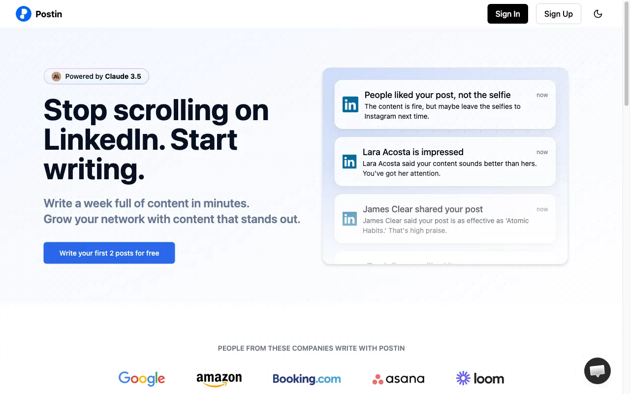 Postin.ai — preview screenshot