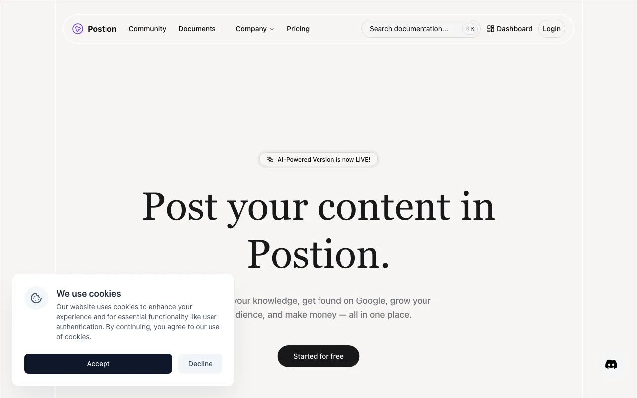 Postion — preview screenshot