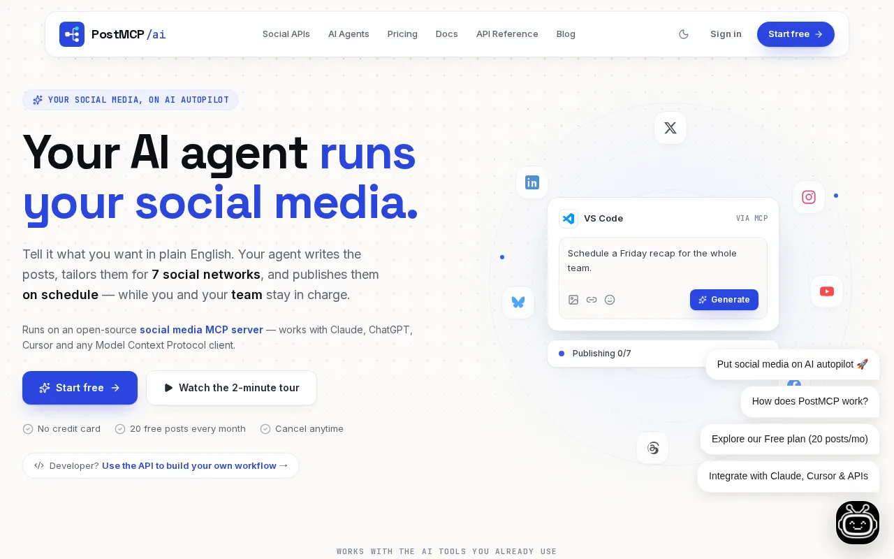 PostMCP AI — preview screenshot