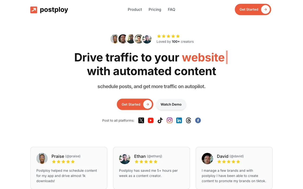 Postploy — pricing page