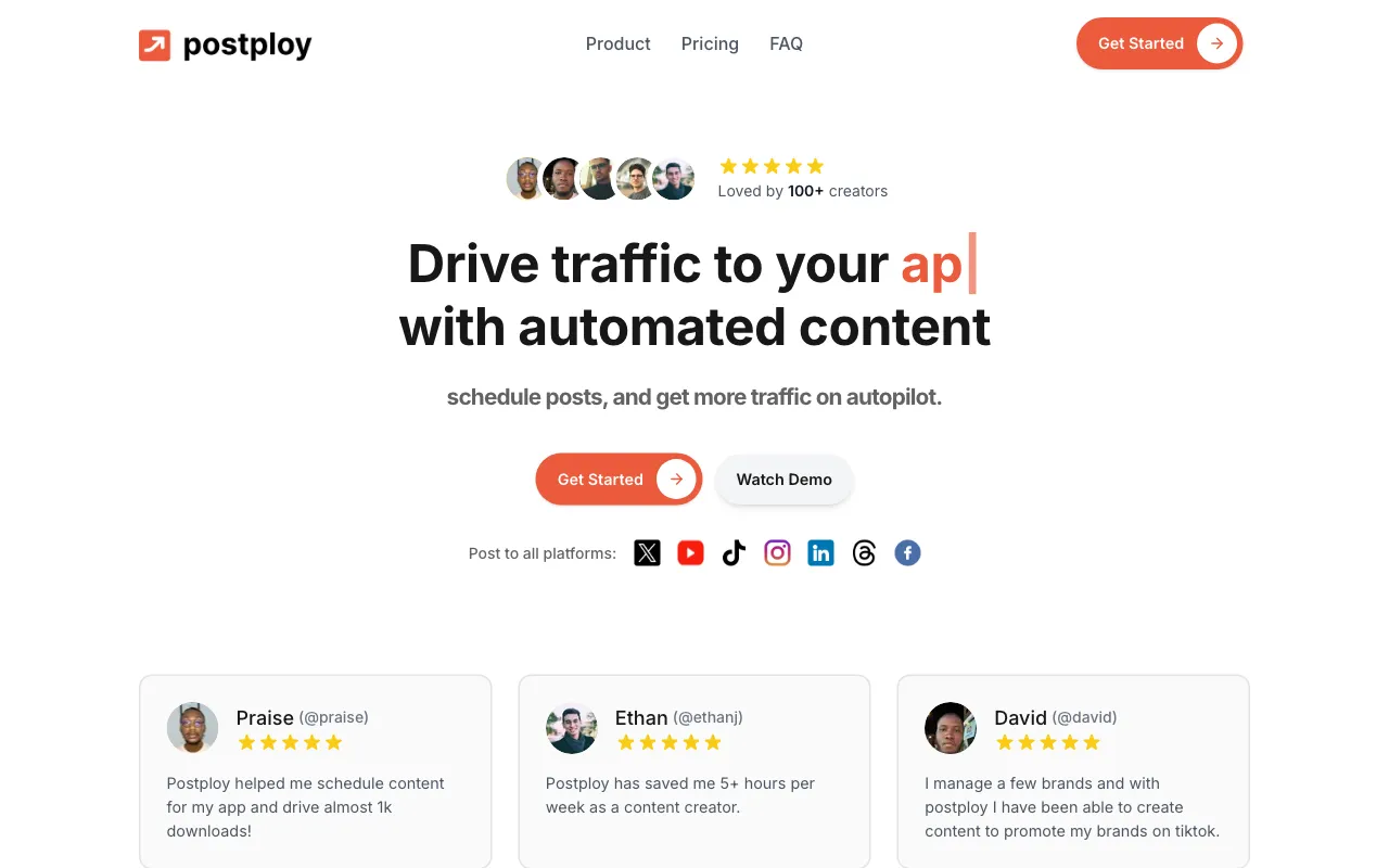 Postploy — preview screenshot