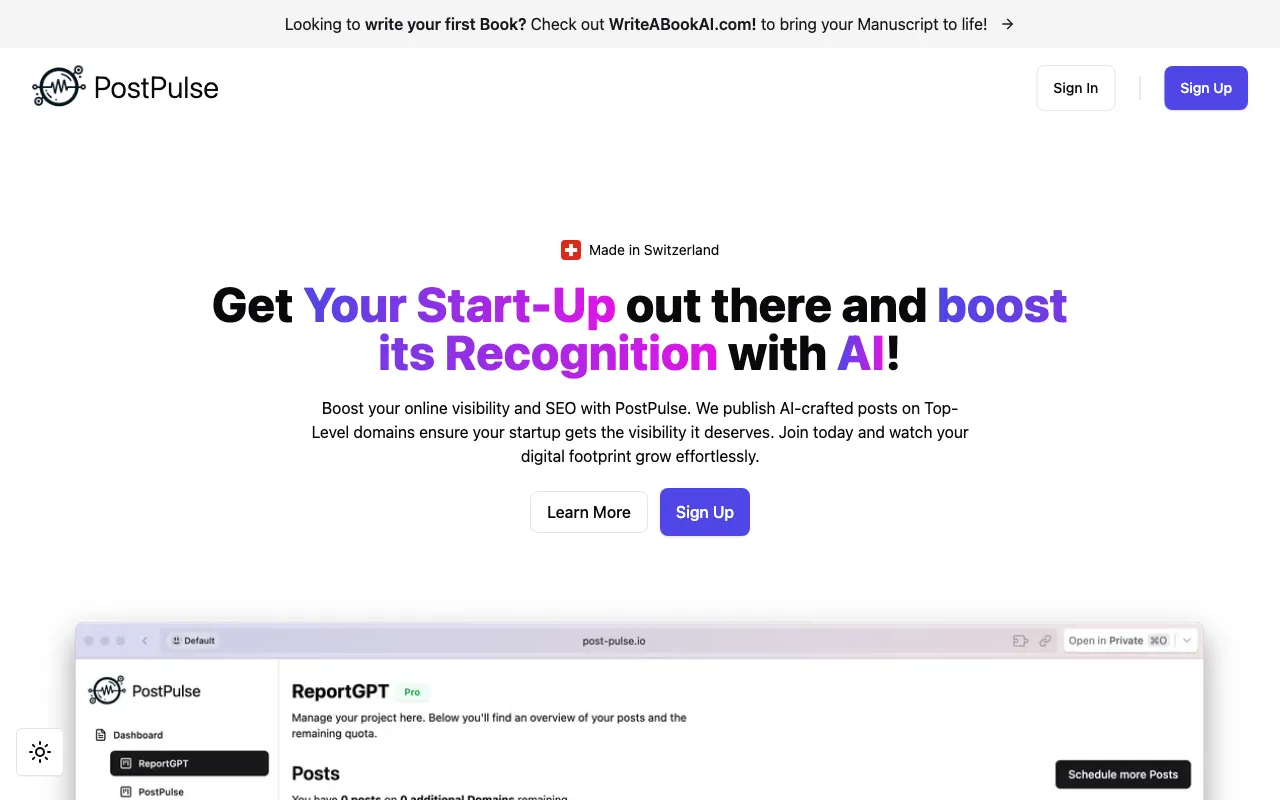 PostPulse — preview screenshot