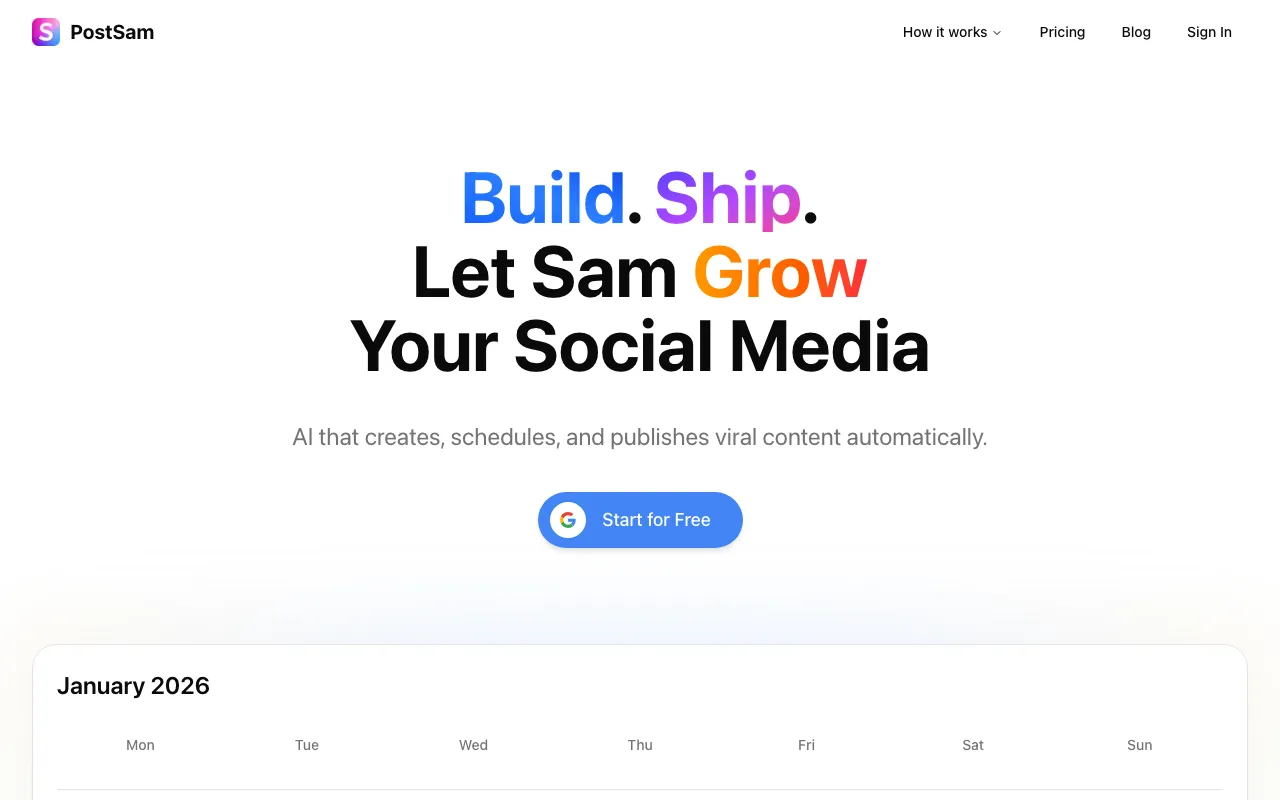 PostSam — preview screenshot